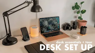 law student desk setup tour 2022 💻📚 | aesthetic & minimalist