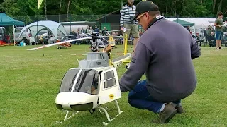 HUGE RC BELL-206 JETRANGER SCALE MODEL TURBINRE HELICOPTER FLIGHT DEMONSTRATION