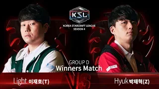 Light vs HyuK TvZ - Ro16 Group D Winners - KSL Season 4 - StarCraft: Remastered