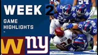 New York Giants vs Washington Highlights HD | Week 2 - NFL September 16, 2021