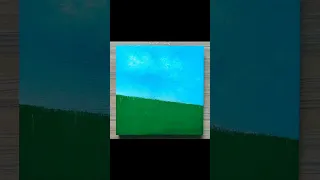 Acrylic painting techniques / Country field painting #shorts