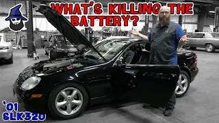 What's draining the battery on this '01 Mercedes SLK320? CAR WIZARD shows how to find power draws