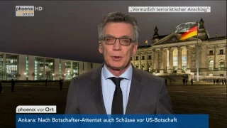 Breitscheidplatz Berlin: Statement von Thomas de Maizière am 19.12.2016