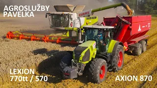 Epická sklizeň I AgroSlužby Pavelka I Claas Lexion 770tt/570 I Axion 870 I Annaburger HTS 22.16