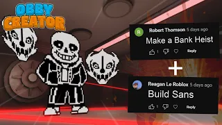 Your Comments Build an Obby (Roblox Obby Creator)