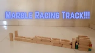 I made a Marbles Racing Track 🛤️ with Jenga!