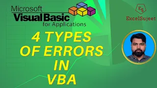 4 Type of Errors in Excel VBA by @ExcelSujeet