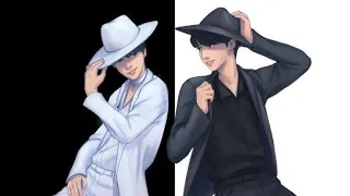 Jungkook And Jimin Dancing on "Black and White"of Michael Jackson.
