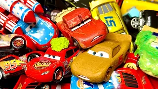 Looking for Disney Pixar Cars: Lightning McQueen, Fritter, Mater, Sally, Cruz Ramirez, Sheriff, Snot