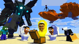 Monster School : Skibidi Toilet & Upgraded Titan CAMERAMAN & Secret Chest - Minecraft Animation