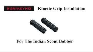 Kuryakyn Kinetic grip installation for the Indian Scout Bobber