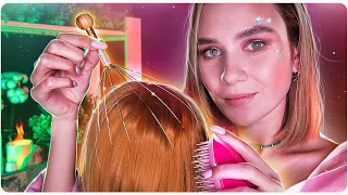 💣Мощный МАССАЖ ГОЛОВЫ💆‍♀Звуки Волос🤤Расчесывание АСМР Realistic Scalp Head Massage ASMR