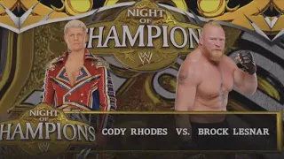 Night of Champions - Cody Rhodes vs Brock Lesnar