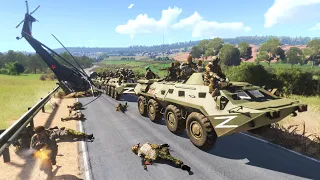 Russians shocked by Ukrainian Javelin attack on armored column - Arma 3