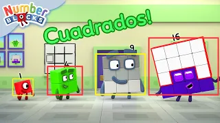 Aventura de Cuadrados! | Aprende las formas | 12345 - Episodios completos | Numberblocks en Español