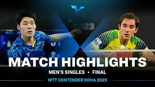 Hugo Calderano vs Jang Woojin | MS Final | WTT Contender Doha 2023