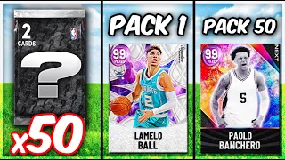 50 FREE Mystery Packs Built My Squad in NBA 2k22 MyTEAM!!