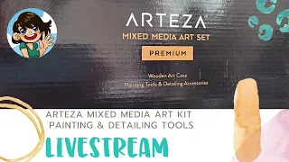 What?!  It's Another Arteza Mixed Media Art Set Unbox and Swatch Livestream!