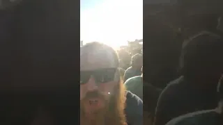 The bois having some fun in the circle pit @RiotFestTV during 'The Middle' by Jimmy Eat World!