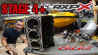 INSANE SeaDoo RXPX Stage 4 Plus Race Motor Build + Calas Performance Rotax Engine Tech Tips