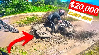 BRAND NEW 2020 CAN AM OUTLANDER XMR 1000R GETS STUCK IN THE MUD!
