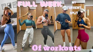 FULL WEEK OF WORKOUTS | my updated workout split