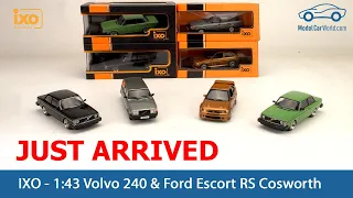 IXO - 1:43 Just arrived Volvo 240 & Ford Escort RS Cosworth