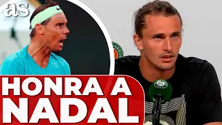 ZVEREV HONRA la IMAGEN de NADAL tras ELIMINARLE en ROLAND GARROS