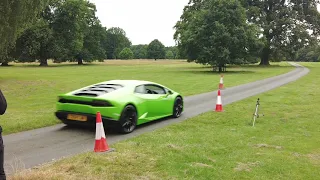 Cars leaving Newby Hall fast at Sport Cars In The Park (SCITP) 2021