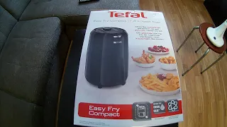 TEFAL Easy Fry Compact 1.6 L health fryer unboxing and test распаковка готовлю курица картошка