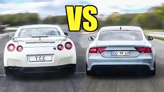 Audi RS7 vs Nissan GTR R35 - DRAG RACE