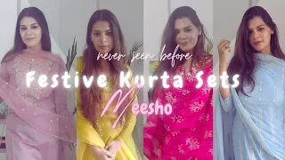 Huge Meesho Festive Kurta Sets |Affordable, Trendy #haul #meeshofinds #festivewear #trending #tryon