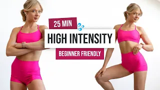 DAY 8 Back to Basics - 25 MIN FULL BODY CARDIO HIIT Workout - No Equipment, Beginner Friendly
