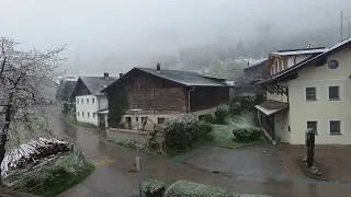 Peaceful snowy morning in Rinn, Austria