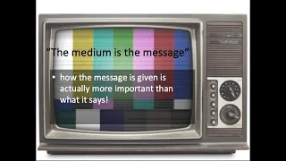 Marshall McLuhan, "The Medium is the Message"