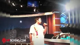 MPBoxing.com - Manny Pacquiao song rehearsal for Jimmy Kimmel LIVE!