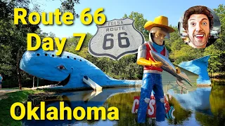 ROUTE 66 OKLAHOMA - Blue Whale - Ribbon Road - Totem Pole Park - Neon Garden - Cyrus Avery Bridge