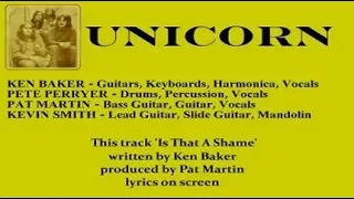Unicorn - Is That A Shame ( + lyrics 1978)