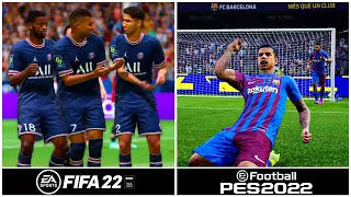 FIFA 22 vs eFootball Pes 2022 Graphics & Gameplay Comparison | WsE Gaming