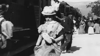 [4k, 60 fps] Arrival of a Train at La Ciotat (The Lumière Brothers, 1896)