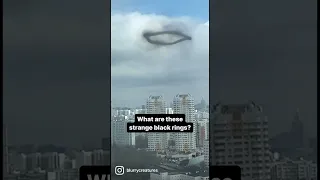 Bizarre black smoke rings in Moscow