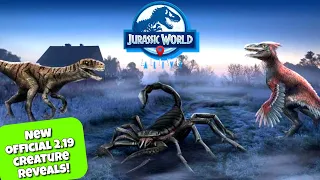 NEW OFFICIAL 2.19 CREATURE IMAGE REVEALS!! | Jurassic World Alive