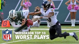 Top 10 Worst Plays | 2016 Midseason | NFL