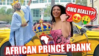 GOLD DIGGER PRANK "Rich African Prince" Part 1 Coming to America in Gold Bentley