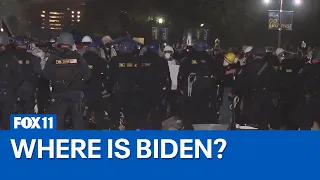 Where is Biden? POTUS stays silent amid UCLA chaos
