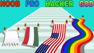 NOOB vs PRO vs HACKER vs GOD in FlagPainters |PLAYGAME24DIA