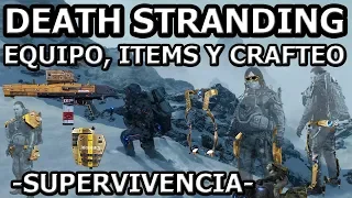 EQUIPO, ARMAS , ITEMS Y CRAFTEO EN DEATH STRANDING | #DEATHSTRANDING #GAMEPLAY #TGS TRAILER