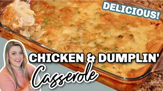 An INCREDIBLE Dump and Bake Recipe! | CHICKEN AND DUMPLING Casserole