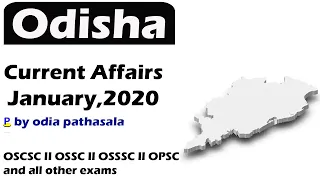 Odisha current affairs II january 2020 II oscsc I osssc I ossc I opsc I by odia pathasala I question