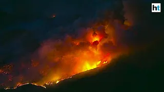 Southern California wildfire roars to life again in Ventura County